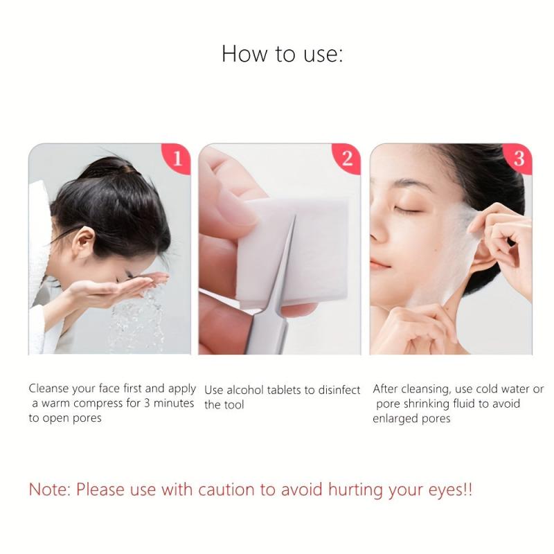 4pcs Stainless Steel Acne Needle Set With 10X Magnification Mirror