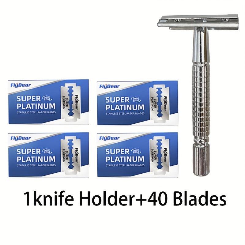 Zinc Alloy Metal Handle Safety Razor for Men
