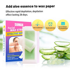 Sumax 72 Strips Wax Paper Lip Hair Removal Strips