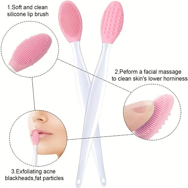Face Silicone Brush Cleaning Tool Double Sided Brush Nose Cleaning