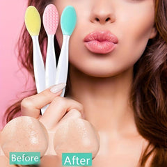 Face Silicone Brush Cleaning Tool Double Sided Brush Nose Cleaning