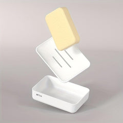 Double Layer Drain Soap Box Plastic Soap Rack Waterproof Soap Rack Shelf