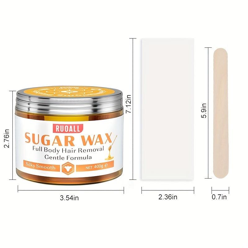 Sugar Wax Hair Remover For Men & Women 100% Natural Formula 400g