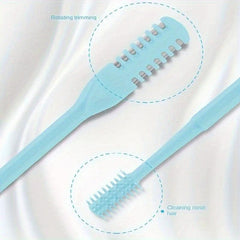 6pcs Dual Sided Nose Hair Scraper & Small Scissors for Men and Women