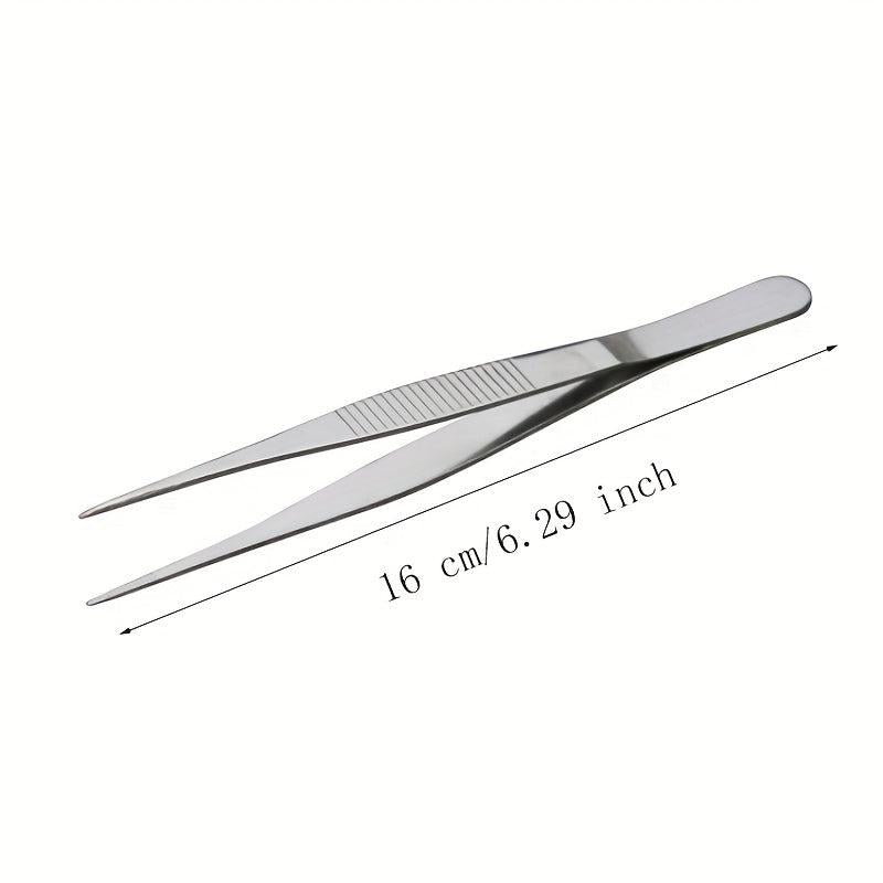 2pcs Stainless Steel Tweezers for BBQ Repair Silvery Durable