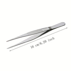 2pcs Stainless Steel Tweezers for BBQ Repair Silvery Durable