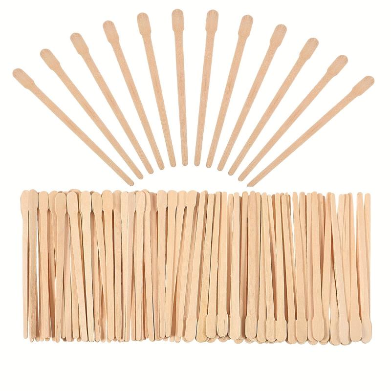 100PCS Wooden Wax Sticks Hair Removal Spatula Beauty Tool