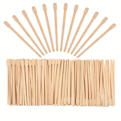 100PCS Wooden Wax Sticks Hair Removal Spatula Beauty Tool