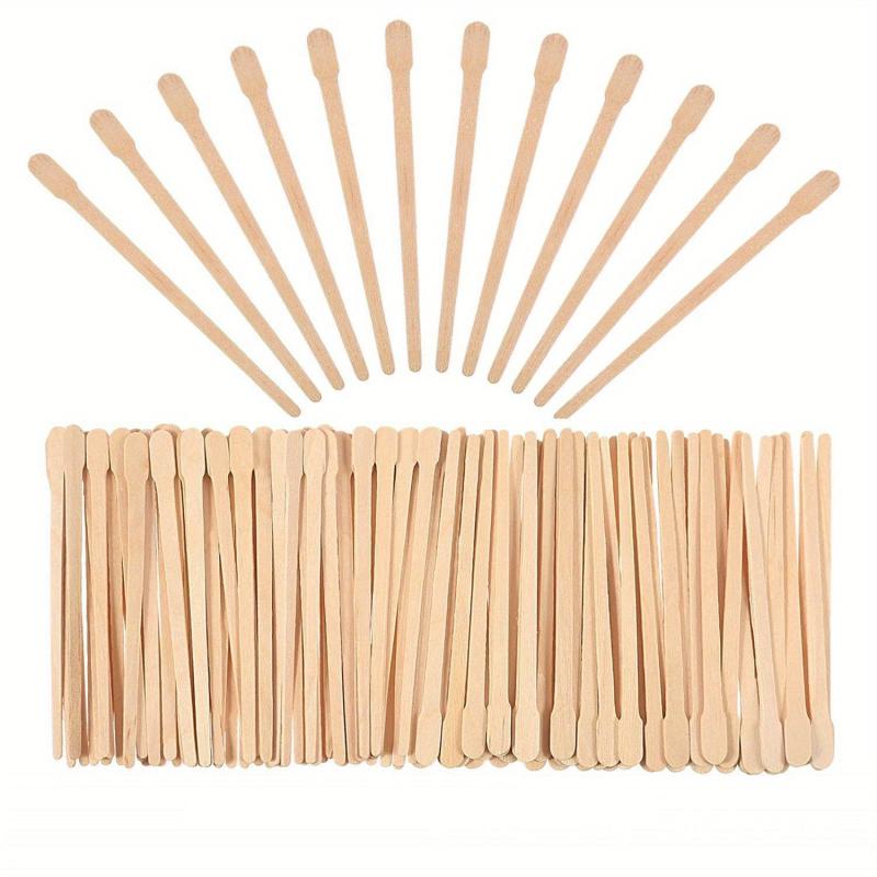 100PCS Wooden Wax Sticks Hair Removal Spatula Beauty Tool