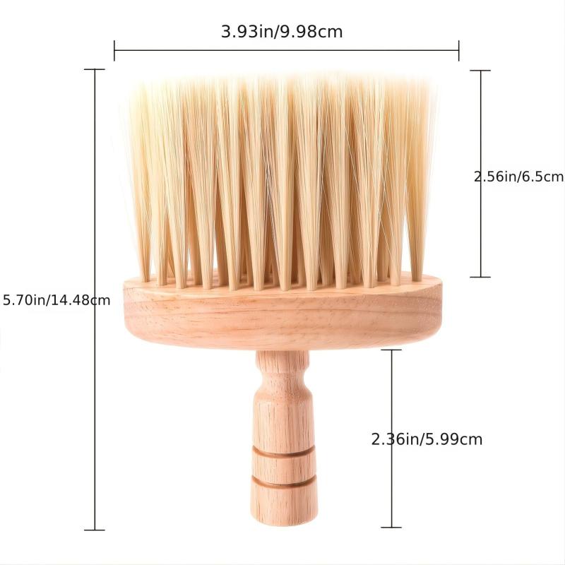 Professional Barber Neck Duster Brush Soft Hair Cutting Tool Wooden Handle