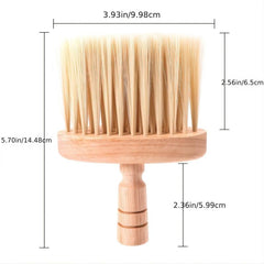 Professional Barber Neck Duster Brush Soft Hair Cutting Tool Wooden Handle