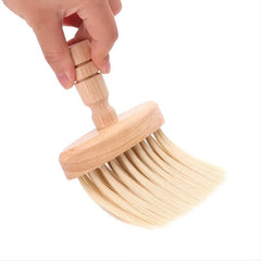 Professional Barber Neck Duster Brush Soft Hair Cutting Tool Wooden Handle
