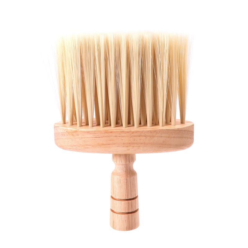 Professional Barber Neck Duster Brush Soft Hair Cutting Tool Wooden Handle