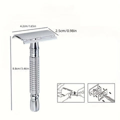 Double Edge Safety Razor with Storage Box for Men and Women