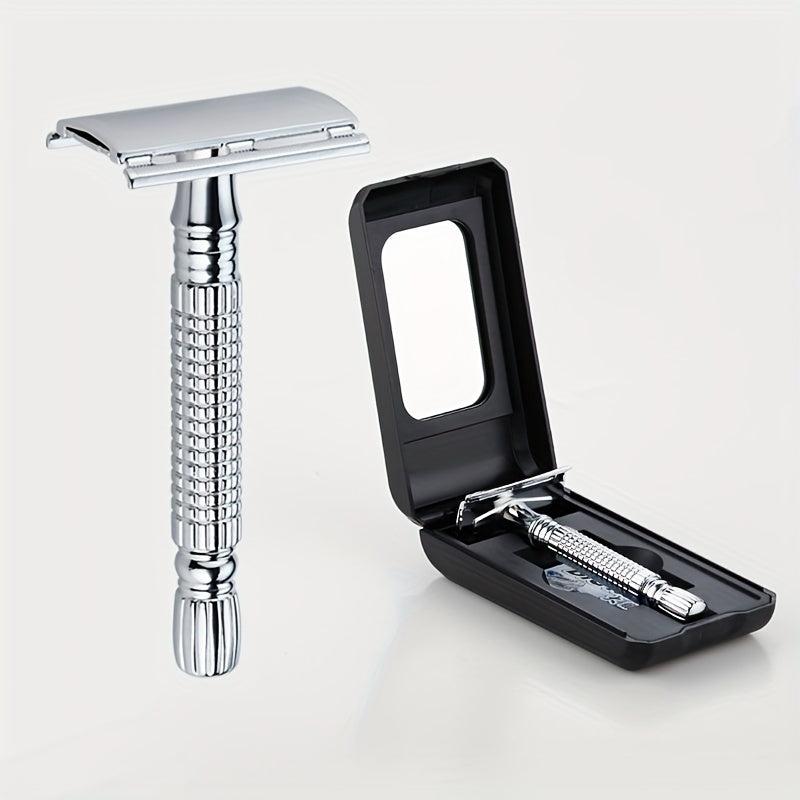 Double Edge Safety Razor with Storage Box for Men and Women