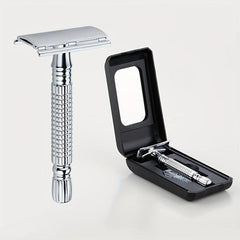 Double Edge Safety Razor with Storage Box for Men and Women