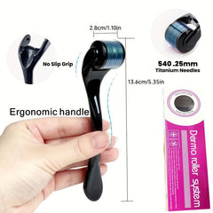 Microneedle Roller For Beard Hair Skin Face 540 Titanium 0.5mm