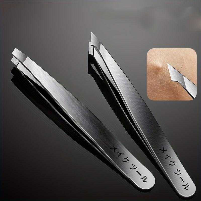 Professional Stainless Steel Tweezers Set 4 Pack