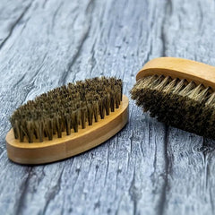 Men's Dual Strength Hair & Beard Brush Natural Boar Bristles & Wood