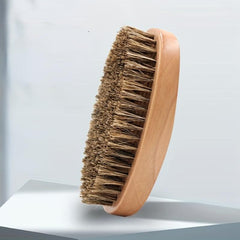 Men's Dual Strength Hair & Beard Brush Natural Boar Bristles & Wood