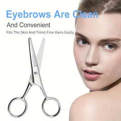 Stainless Steel Beard Scissors Round Tip Hair Scissors