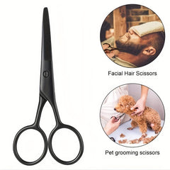Stainless Steel Beard Scissors Round Tip Hair Scissors