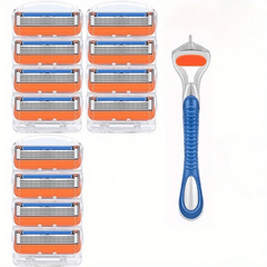Classic 5 Layer Razor Set with 12 24 Refills Stainless Steel Blades