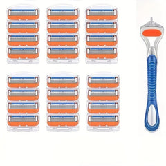 Classic 5 Layer Razor Set with 12 24 Refills Stainless Steel Blades