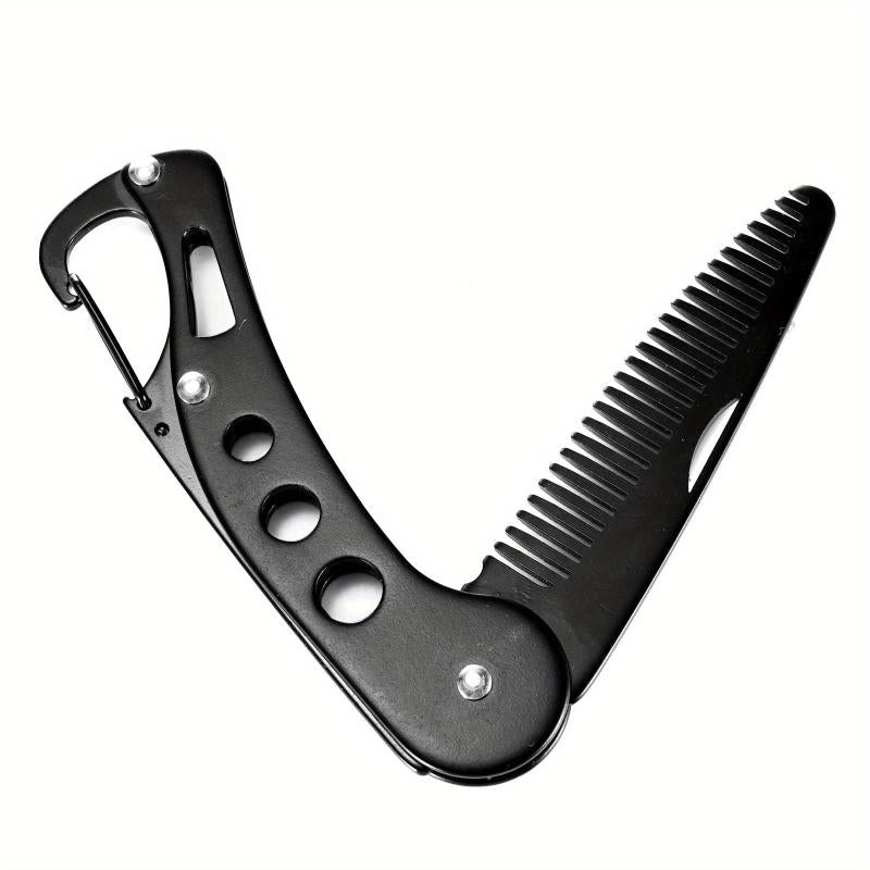 Folding Stainless Steel Beard Comb for Men