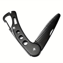 Folding Stainless Steel Beard Comb for Men