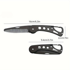 Folding Stainless Steel Beard Comb for Men