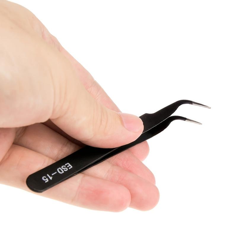 6Pcs Anti Static Stainless Steel Tweezers for Maintenance & Repair