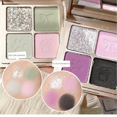 Bear Knight 4 Eyeshadow Palette Waterproof Sparkle Shimmer Matte Finish