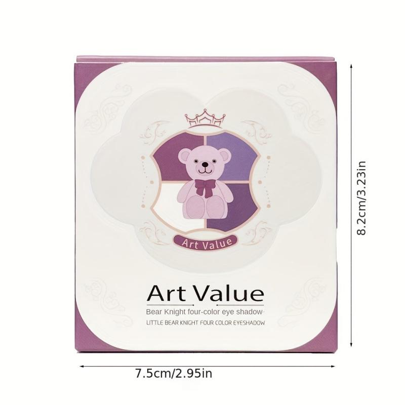 Bear Knight 4 Eyeshadow Palette Waterproof Sparkle Shimmer Matte Finish