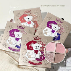 Bear Knight 4 Eyeshadow Palette Waterproof Sparkle Shimmer Matte Finish