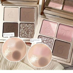 Bear Knight 4 Eyeshadow Palette Waterproof Sparkle Shimmer Matte Finish
