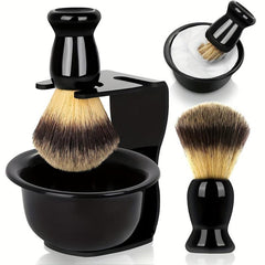 Men's Shaving Brush and Bowl Set - 3 in 1 Shaving Brush Set