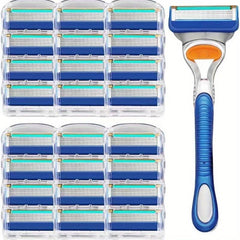 Sharp 5-Layer Razor Blades 24 Pcs Replacement Blades Wet Shaving Safety Razor