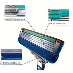 Sharp 5-Layer Razor Blades 24 Pcs Replacement Blades Wet Shaving Safety Razor