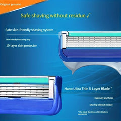 Sharp 5-Layer Razor Blades 24 Pcs Replacement Blades Wet Shaving Safety Razor