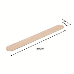 200 Natural Wooden Wax Sticks for Hair Removal & Smooth Skin