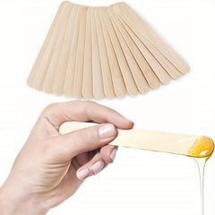 200 Natural Wooden Wax Sticks for Hair Removal & Smooth Skin