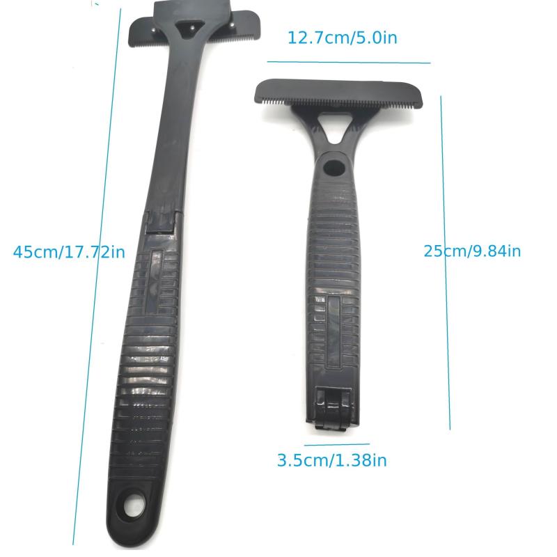 Men's Back Hair Removal Razor with Long Handle - Suitable for Wet and Dry Use