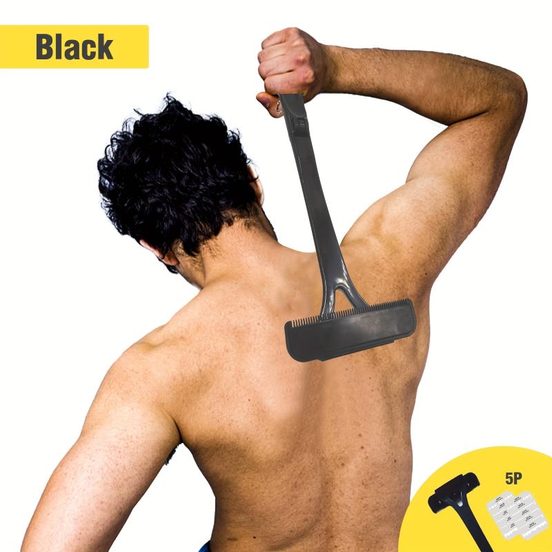 Men's Back Hair Removal Razor with Long Handle - Suitable for Wet and Dry Use