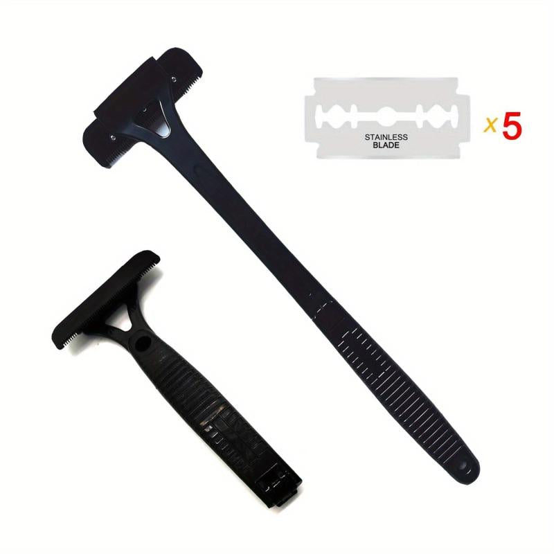 Men's Back Hair Removal Razor with Long Handle - Suitable for Wet and Dry Use