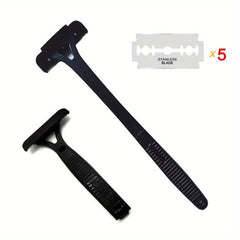 Men's Back Hair Removal Razor with Long Handle - Suitable for Wet and Dry Use
