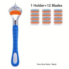 5-Layer Manual Safety Razor Shaving Set Stainless Steel Blades
