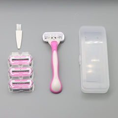 3 Layer Safety Razor for Women - T Shaped Replaceable Head