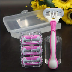 3 Layer Safety Razor for Women - T Shaped Replaceable Head