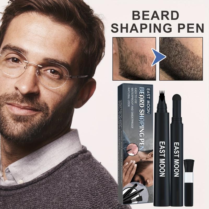 Beard Pencil Kit with Brush for Men - Enhance Mustache Coverage